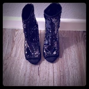 Reverse Sequin Booties